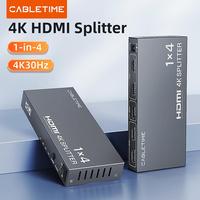 Gambar HDMI Splitter 1In4Out 4 Port 4K30Hz Full HD CABLETIME dari XLink Surabaya Kota Surabaya 2 Tokopedia