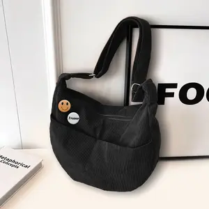 (Gratis Pin) PUSHOP Tas Selempang Corduroy Pria Wanita ASTER- Slingbag Corduroy Uniseks FREE 2 PIN BROS Sling bag Casual Terbaru