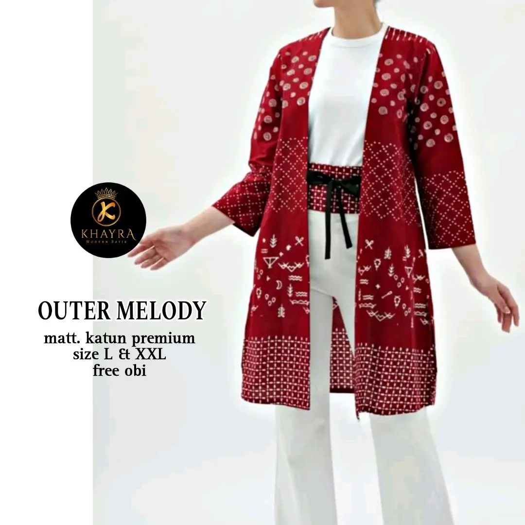 OUTER BATIK MELODY- FREE OBI - CARDIGAN BATIK PREMIUM -KATUN BATIK