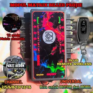 Modul Relay Lampu Biled Matrix Projie LED Laser 12V 24V untuk Mobil dan Motor dengan Remote Wireless - Car