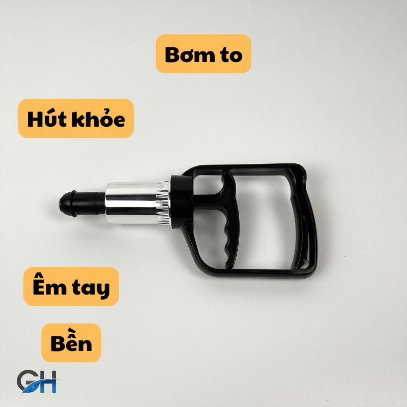 Tay cầm giác hơi Gia Huy - Không kèm cốc - Nhựa đen cao cấp