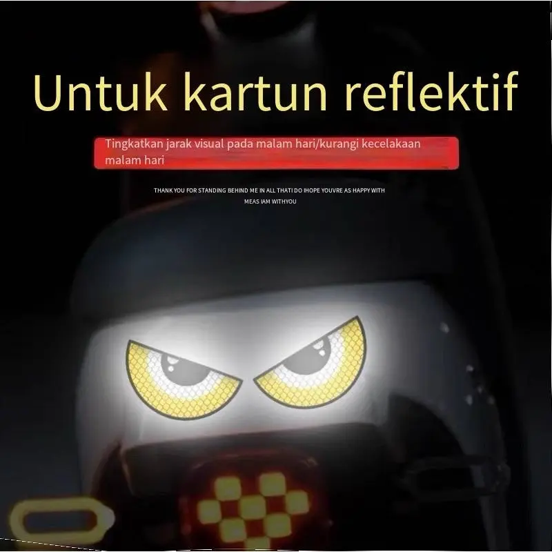 Stiker Reflektif/Tiga Dimensi Stiker Mata Motor/Stiker Mata Setan Kecil/Stiker Mata Kucing/Stiker Motor Mobil Elektrik Yang Berlaku 5