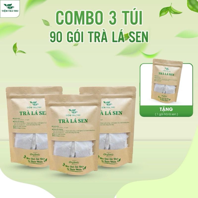 3 túi 90 gói lọc trà lá Sen tặng 1 túi 30 gói lọc
