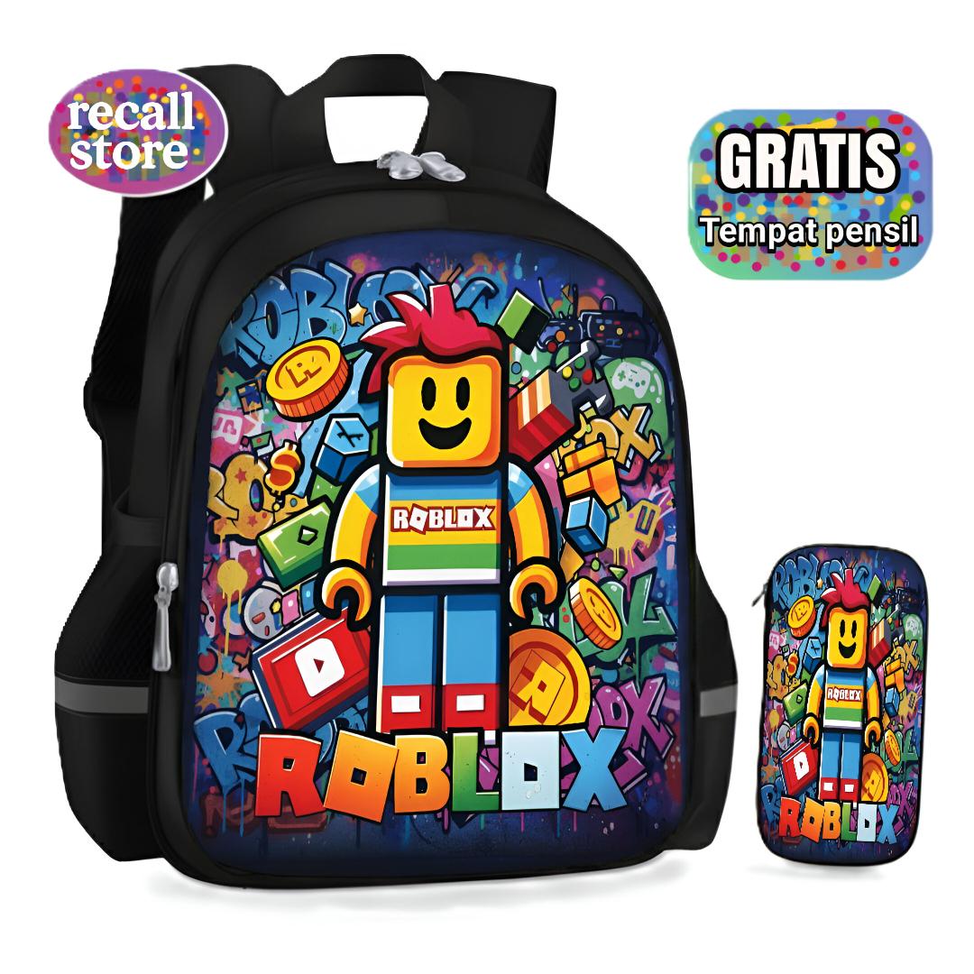Tas Sekolah Anak Roblox TK SD Bonus Tempat Pensil Karakter Anak Viral/Tas Ransel Anak Roblox Tas Sekolah Anak Roblox TK SD Bonus Tempat Pensil Karakter Anak Viral/Tas Ransel Anak Roblox