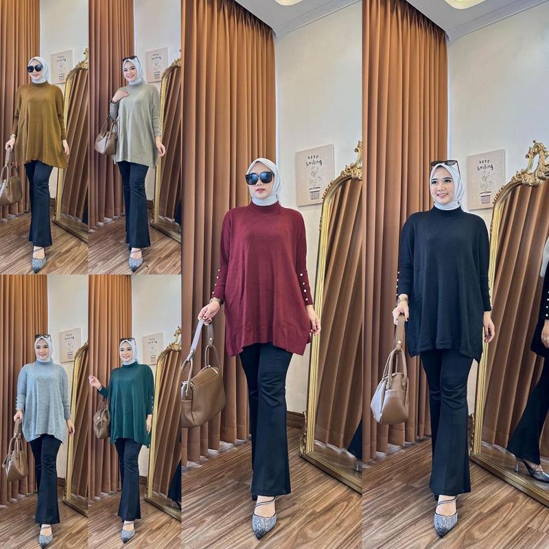 Product Introduction of Soft Knitwear casual basic elegant blouse  Womenswear 2