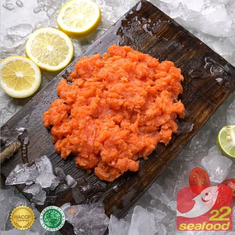 (Order via Tokped) Salmon Mince Meat 100 gram/salmon  daging halus / seafood22