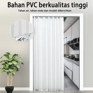 Reaim Pintu Lipat PVC Folding Door Geser 195*70CM-200*80CM for kamar tidur Penyekat Ruangan pintu