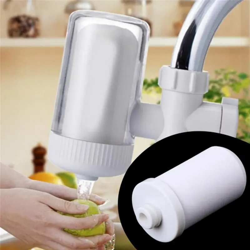 Hệ Thống Lọc Nước Gắn Vòi Bằng Gốm Màu Trắng, Thay Thế Máy Lọc, Hộp Mực