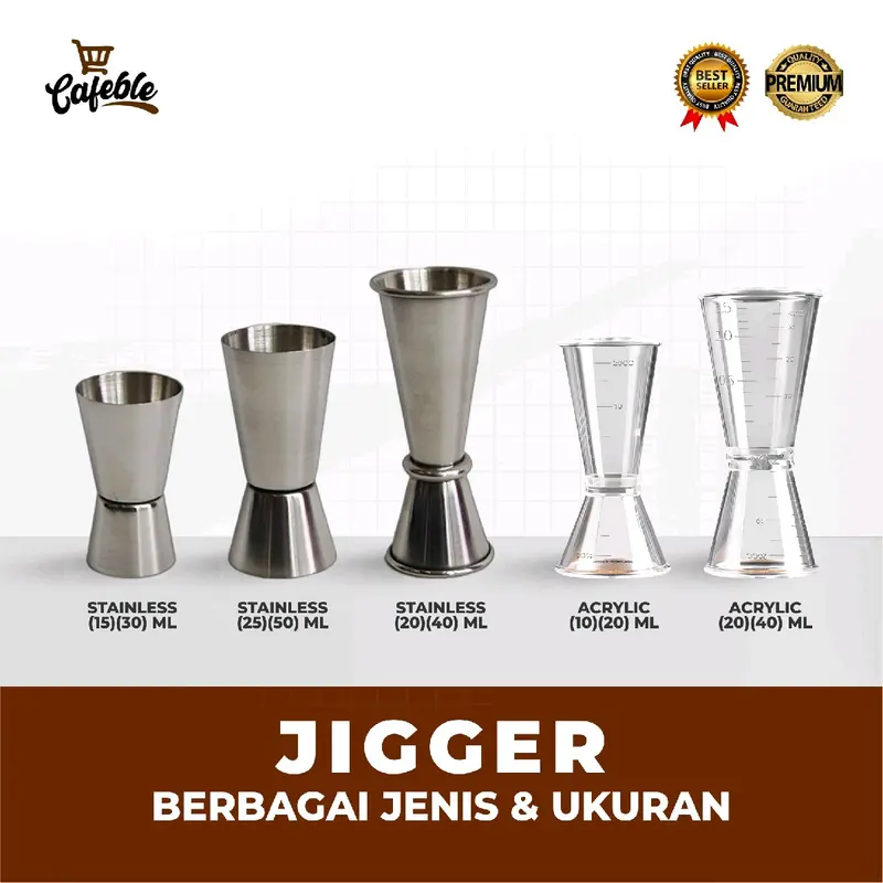 Jigger Acrylic/Gelas Takar 20/40 ml 2