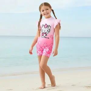Babyshop Sanrio Round Neck Sleeveless Swimsuit With Zip Closure