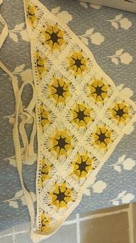 Product Review of INS Style Strawberry Daisy Flower Pattern Triangle Hair Scarf Knitted Crochet Turban Headband Hawaii Seaside Vacation Hair Accessories from 🔥** B**🔥 0