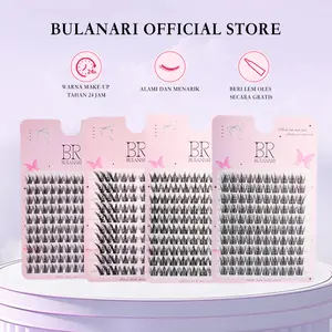 BULANARl 10-baris bulu mata palsu Bulu mata palsu alamiPerpanjangan bulu mata Lem bulu mata