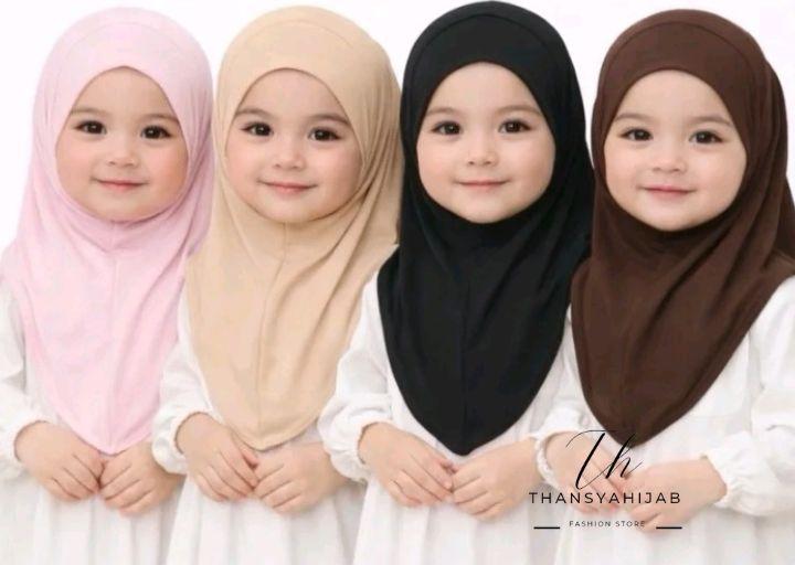 Vanya Kids Hijab Instan Anak Vanya Kids Kaos Rayon Viscose Dagu Karet Anak 1 - 6 Tahun Kerudung Muslim anak