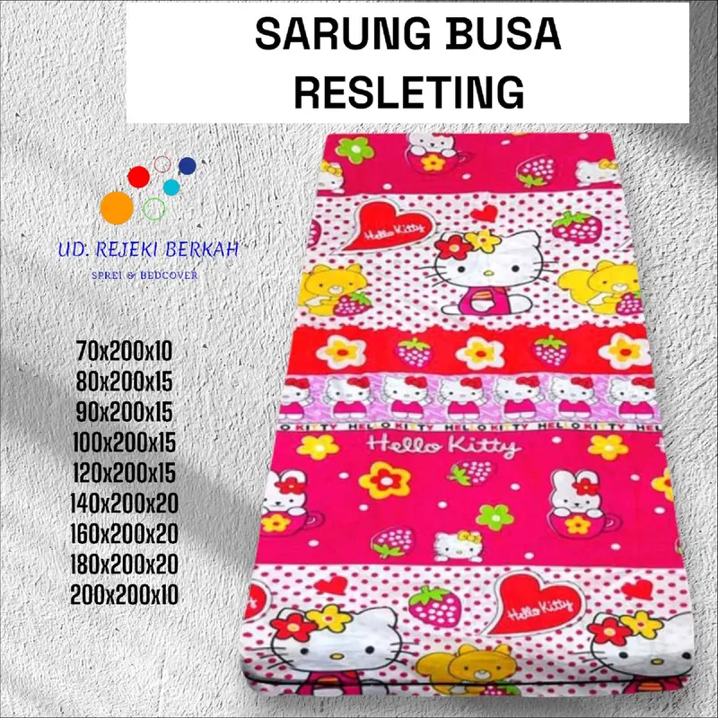Sarung Kasur Busa Resleting Terbaik & Termurah - Aneka Ukuran Kain Non Bantal Guling Non Bedcover Bunga 5