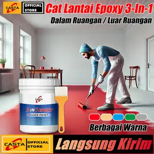 CASTA Cat Lantai Epoxy Resin 3 In 1 Tahan Aus Untuk Gudang, Bengkel, Luar Ruangan, Dalam Ruangan, Garasi (1KG)
