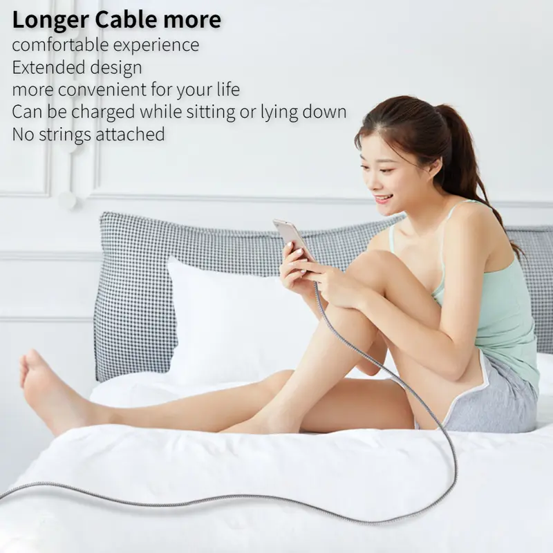 Cáp loại C, dài 3m / 5m / 8m, sạc nhanh, cáp USB C, truyền dữ liệu, dây sạc, Thích hợp cho iPhone 8-14 và điện thoại Android TypeC micro, [Thanh Toán Khi Nhận Hàng] 3