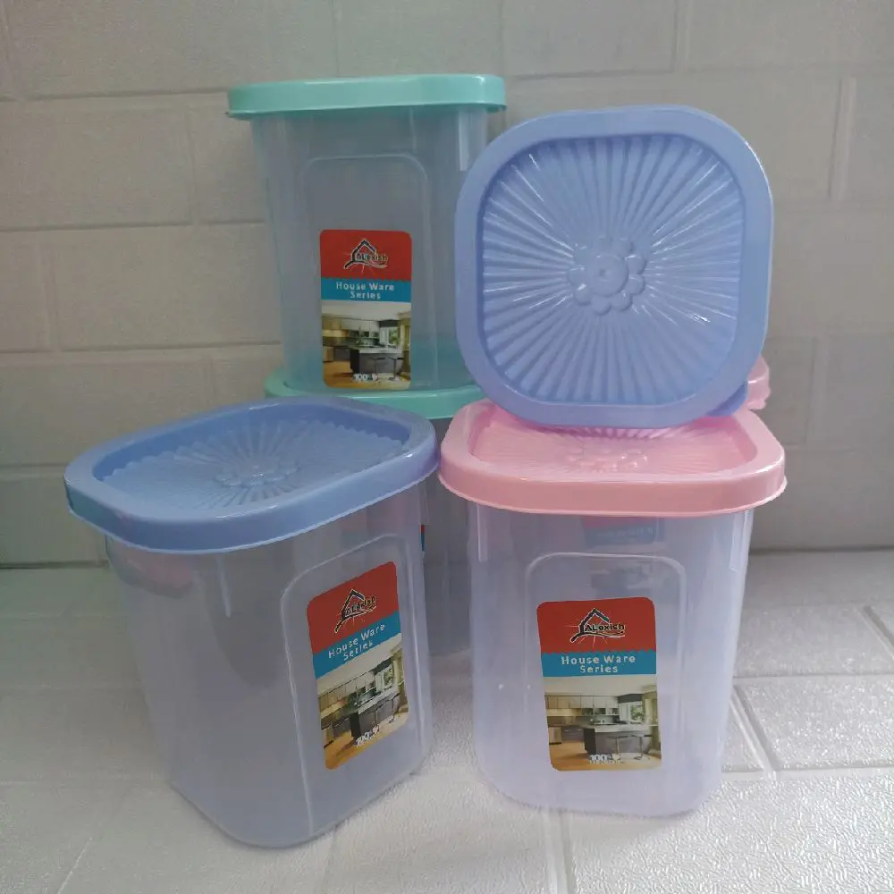 (6pcs)toples plastik ALexish 1,5kg segi bulat wada kue lebaran cemilan keler serbaguna