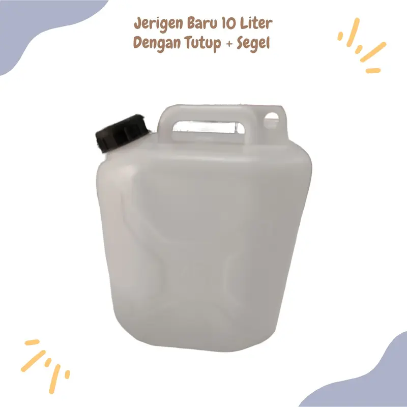Jerigen Baru 10 Liter Dengan Tutup + Segel 10 Liter 2