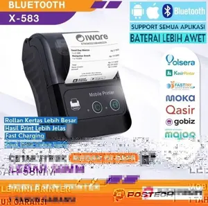 PRINTER BLUETOOTH MINI STRUK KASIR PPOB ANDROID & iOS  THERMAL 58MM X583 PORTABLE BATERAI SUPPORT CETAK STRUK BELANJA DAN BENSIN