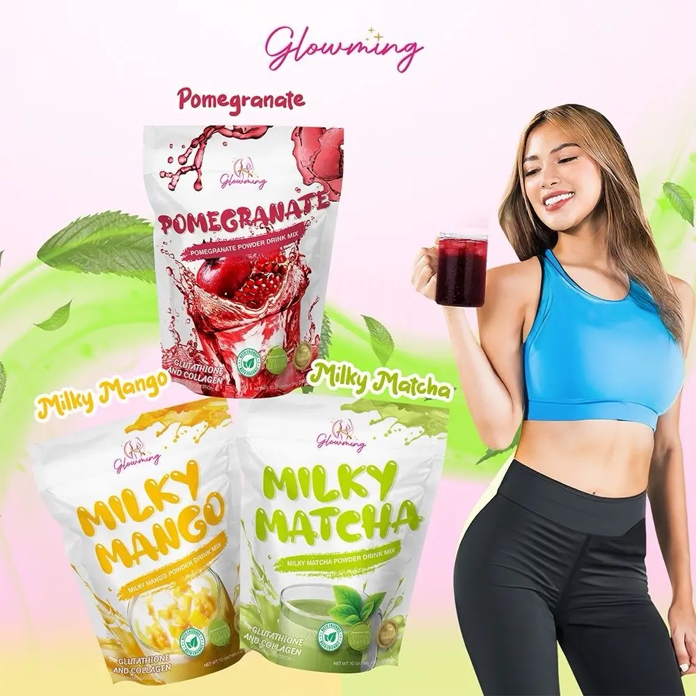 Cc Glam Glowming Detox Pomegranate Milky Mango & Milky Matcha with Collagen  Glutathione Supplement for Health & Fitness Edible Diet - TikTok Shop  Philippines