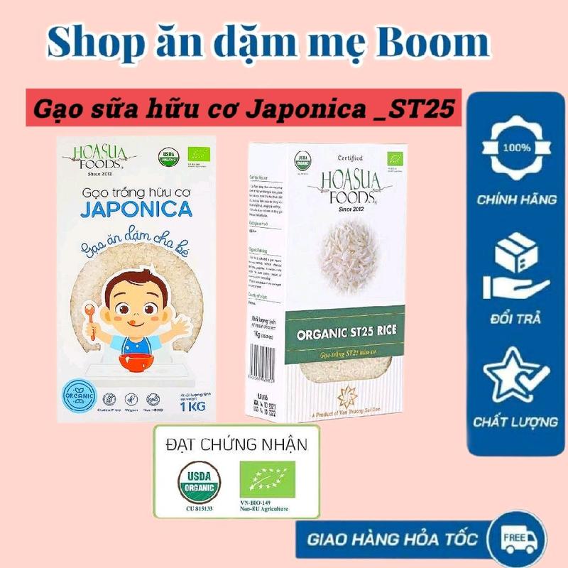 Gạo trắng hữu cơ Japonica/ST25 Hoa Sữa Food