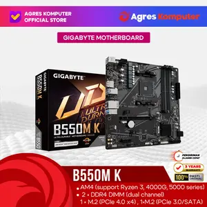 GIGABYTE MOTHERBOARD MATX ULTRA DURABLE B550M K DDR4 AM4 /AMD 3Y