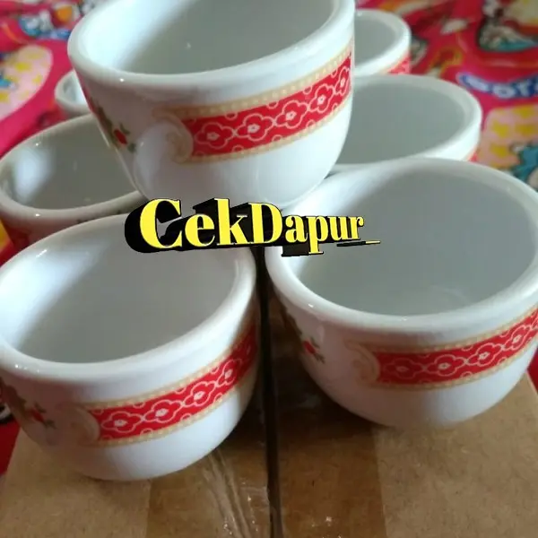 G✪7X CUP KUE LUMPANG KERAMIK/CETAKAN KUE MANGKUK TALAM CUP TEA 12 PCS TEBAL L㊚R6 1