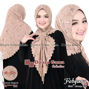Alfiera - FEBYANA Segitiga Instant Hijab Ped Gesper Knit by Dauragama Muslim
