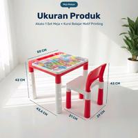 Gambar AKAKO - Meja belajar anak + Kursi (1 set) CT 1189  100% BAHAN ORIGINAL PLASTIK dari AKAKOOFFICIALSHOP Kota Tangerang 4 Tokopedia