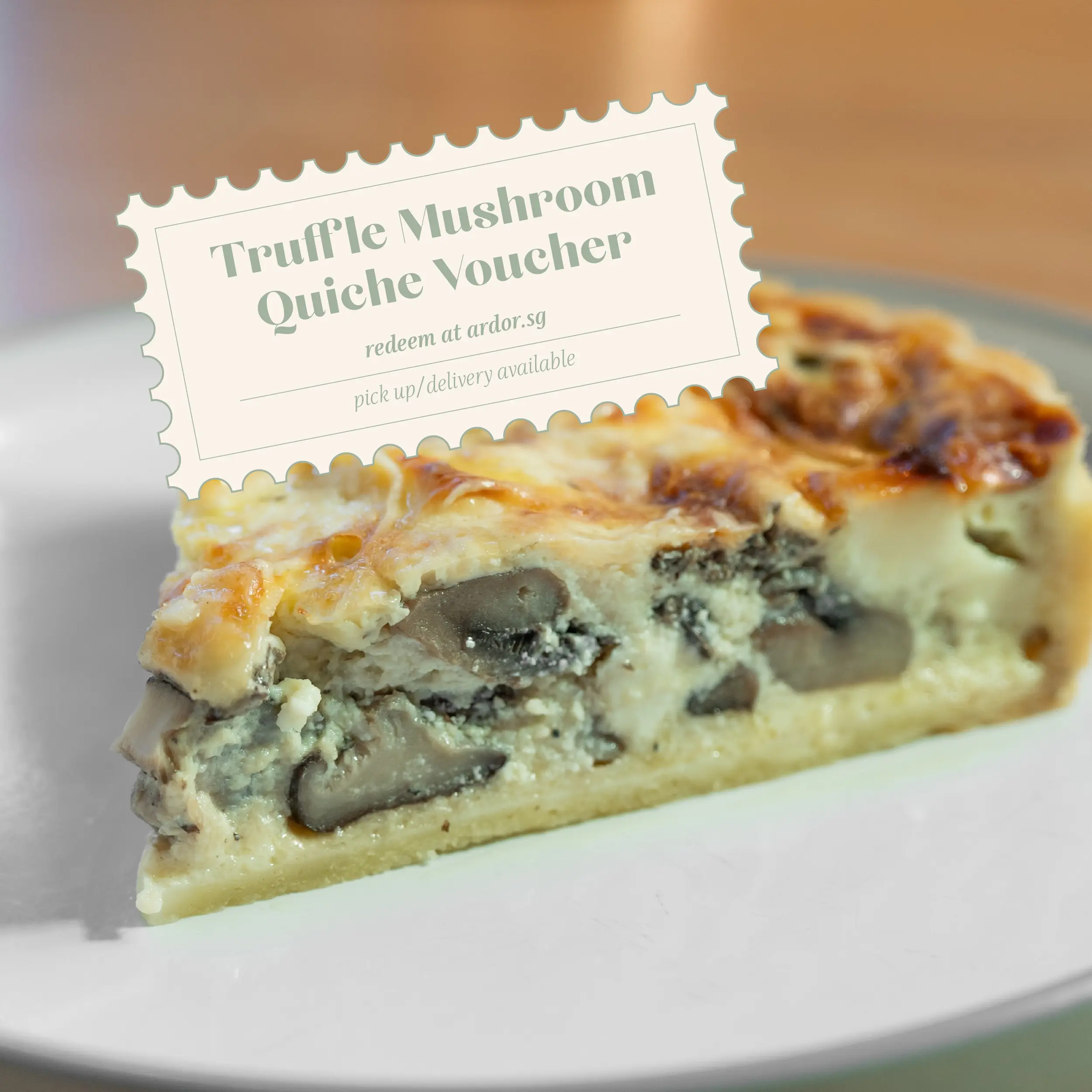 Ardor Truffled Mushroom Quiche Physical Voucher