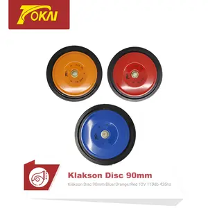 Klakson Disc Universal Mobil/Motor 12V 118dB Kuning/Merah/Biru 90mm Waterproof