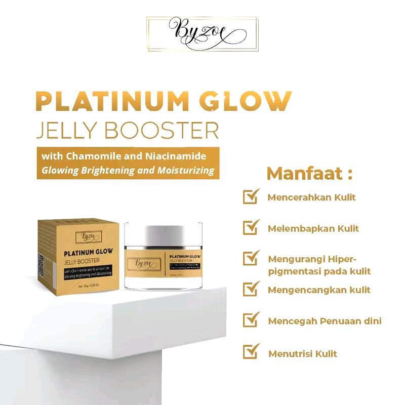 Byzoe Glowing Booster Platinum Glow jelly booster mencerahkan mengencangkan wajah Memutihkan Pelembab Pencerah Hitam Perawatan 2