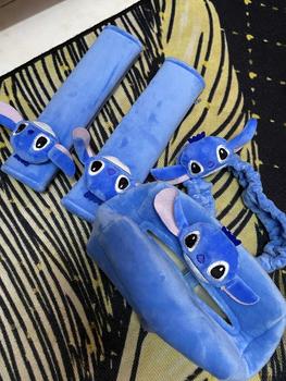 Product Review of STITCH soft Car accessories pillow hand Brake Gear Seat Belt Mirror - BLUE from h**5 0