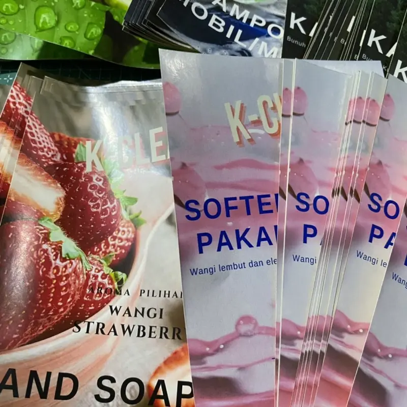 CETAK STIKER LABEL KEMASAN PER 10 PCS -  STICKER UKURAN 15CM X 10CM BAHAN CHROMO GLOSSY / HVS 3