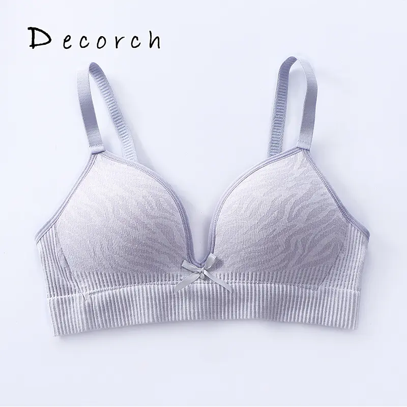 Đồ Lót Không Gọng, Áo Ngực Ngực Nữ, Thoải Mái Và Mềm Mại, Áo Sơ Mi Này Có Khung Vẫn Bị Kẹp Ở Mặt Trước. Bra Women Kem Cam 0