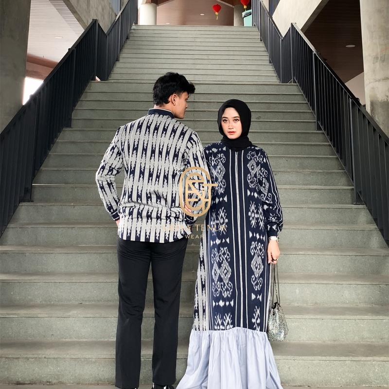 BAJU TENUN AZURA ABU2 - BAJU TENUN LEBARAN - BAJU TENUN KONDANGAN 4
