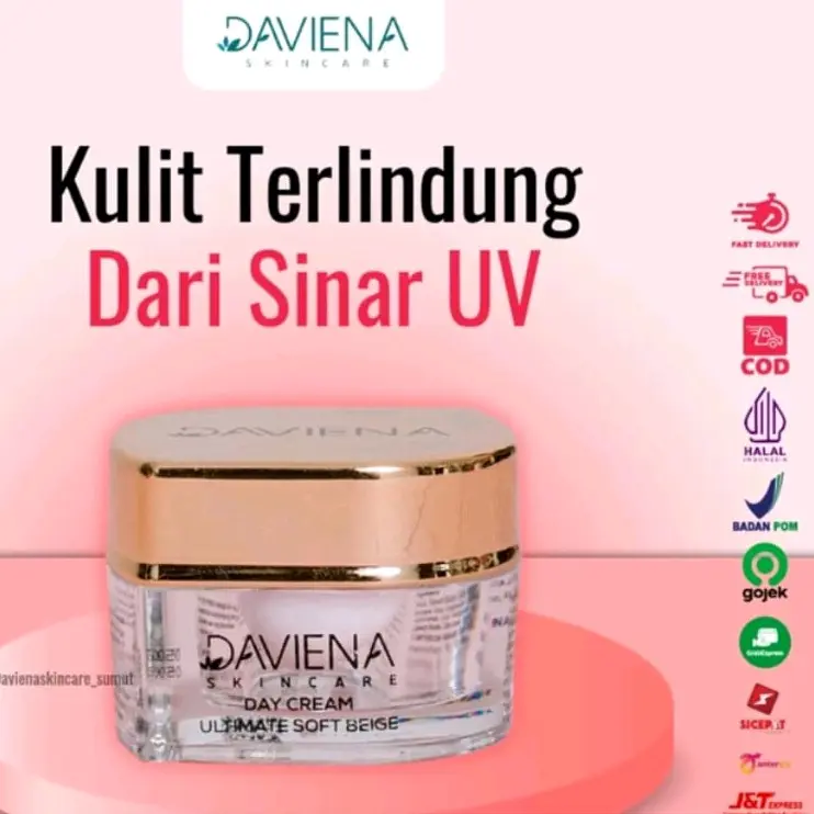 Daviena SKincare Day Cream Gold Series Pencerah Pelembab Mencerahkan Wajah