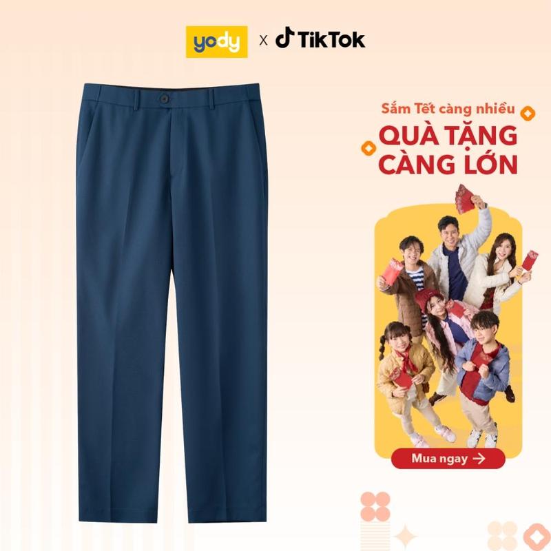 Quần âu nam YODY cạp di động phom Regular TRA - MOTR25A142
