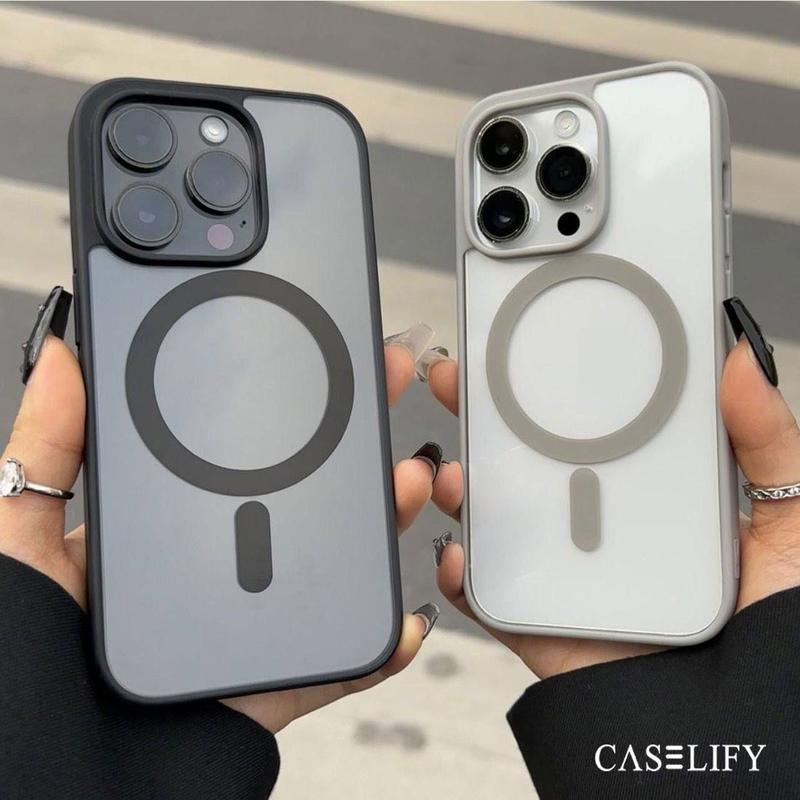 CASELIFY MACARON MAGSAFE CLEAR CASE COMPATIBLE WITH IPHONE 11 12 13 14 15 PRO PLUS MAX XR XS XSMAX 2