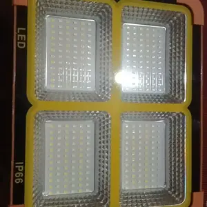 NOVAE COD Lampu Emergency Tenaga Surya / Lampu Solar Camping / Lampu Sorot Solar Floodlight Portable 4 Matriks LED Super Terang Baterai Awet IP66 Waterproof Outdoor Dan Darurat Rumah
