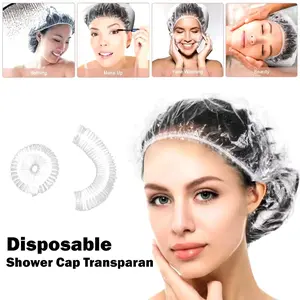 Shower Cap Polos / Plastik Penutup Kepala / Topi Keramas Pelindung Rambut SCPP