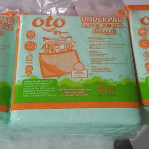 OTO UNDERPAD Perlak Sekali Pakai Menyerap Urine Cairan uk 60 x 60 cm , isi 10 pcs
