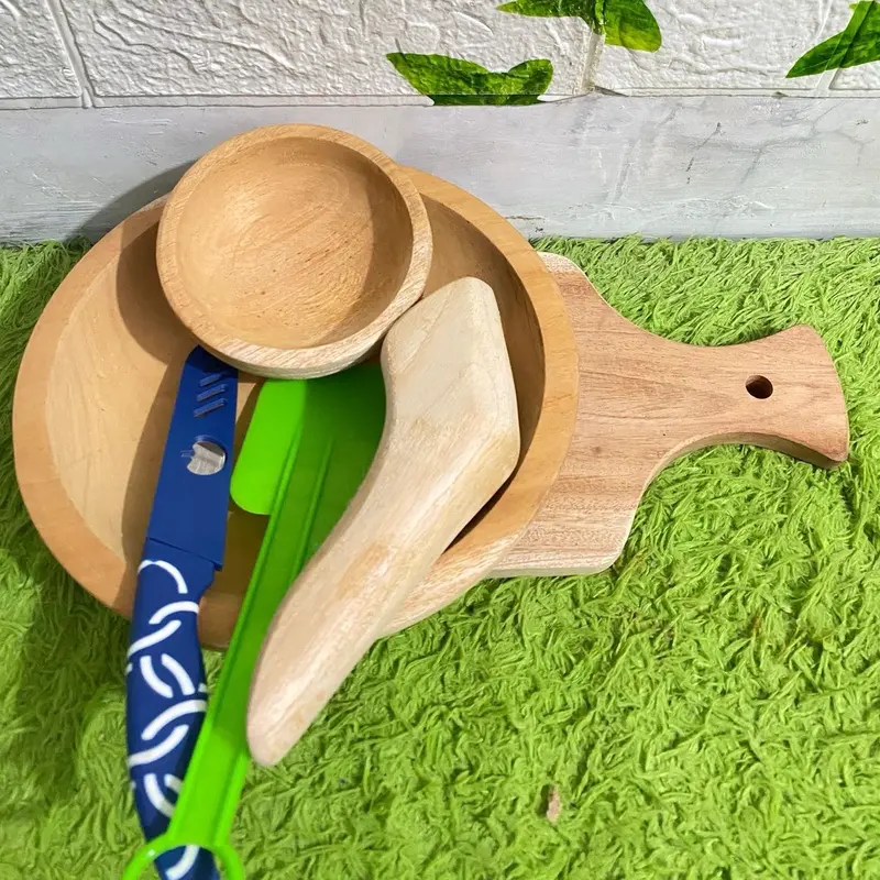 Paket Hemat Set Sambal Kumplit 6 Buah Cobek, Talenan Kayu, Pisau Buah dan Lemet - kichenware Dapur 3
