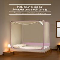 Gambar [PROMO] Medoga Kelambu Tidur Minimalis Anti Jatuh Anti Nyamuk Tenda Bayi & Dewasa Jumbo Kotak 120 160 180 200 - Pink, 160 x 200 dari kelambu medoga Kota Tangerang Selatan 4 Tokopedia