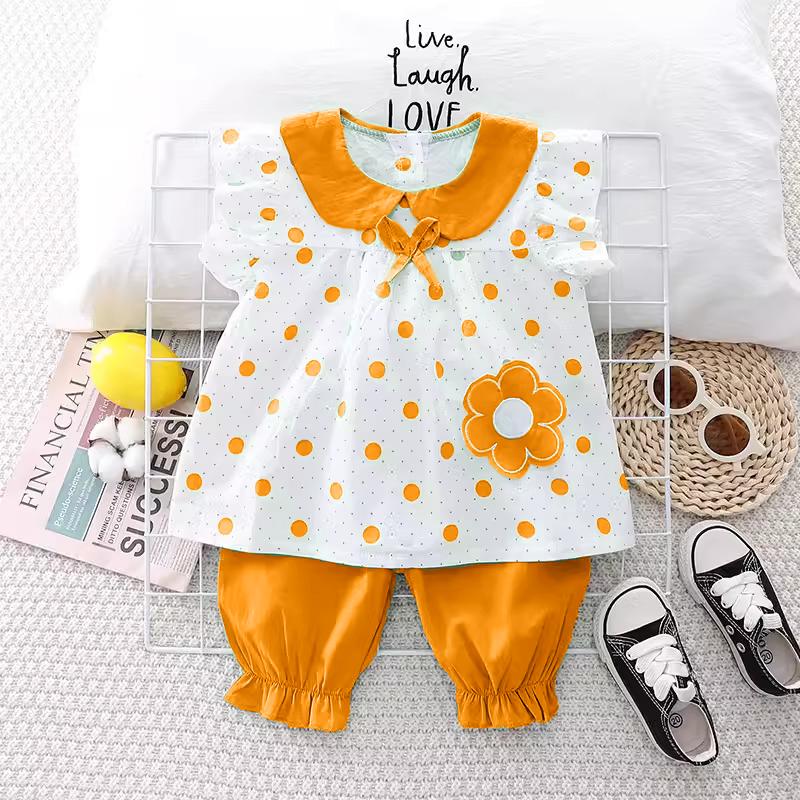 Product Introduction of Baju Anak - Setelan Flamo Anak Perempuan Sablon Flower / Oneset Fashion Lucu Anak Perempuan Terbaru 3