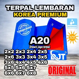 Terpal Tenda Lembaran Waterproof+UV Type A20 A12 A8 A5 A3 Ukuran 2x2 2x3 2x4 2x5 2x6 3x3 3x4 3x5 4x4 4x5 4x6 5x5 5x6 5x7 6x6 6x7 6x8 Multifungsi Kualitas Korea Anti Bocor