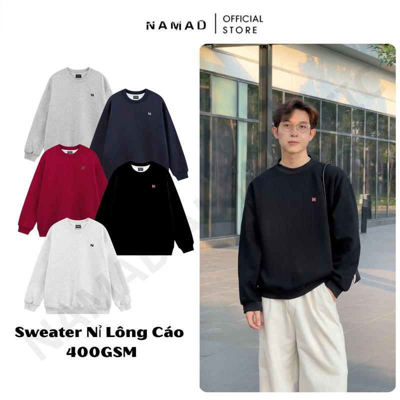 Bản Lót Lông Áo Sweater Nam Nữ Chất Liệu Nỉ Lông Cáo ĐL 400gsm Mềm Mịn Dày Dặn Logo Thêu Chỉ Nổi 3D Sắc Nét Thiết Kế Đơn Giản Phù Hợp Cho Cả Nam Và Nữ