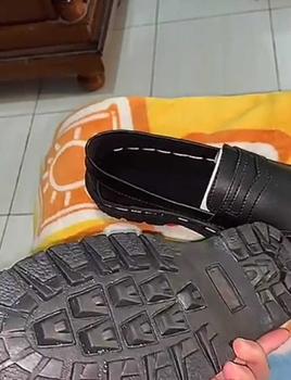 Product Review of Sepatu Loafers ONIBI docmart formal slop pantofel kerja pria hitam Kasual Oxfroad - Shoes, Flat Karet from l** 0