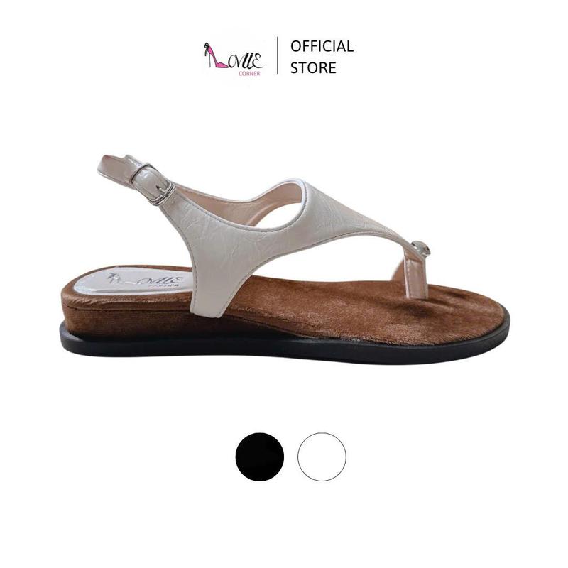 LOVIIECORNER - GIÀY SANDAL NỮ MŨI TRÒN XỎ NGÓN - SANDAL NỮ THỜI TRANG ĐẾ THẤP XINH DỄ PHỐI ĐỒ 3 PHÂN - S250809