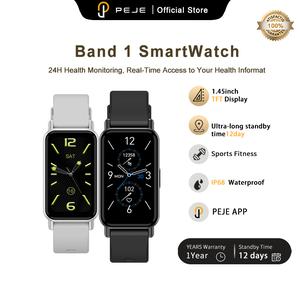 Smartband, PEJE Band1, Panggilan Bluetooth, Pengurusan Kesihatan, Kalis Air, 100 + Mod Sukan, Kadar Refresh 60 Hz